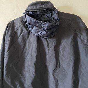 MENS GANT SIZE XL NAVY BLUE ZIP UP FLEECE LINED PADDED MIDLENGTH COAT JACKET